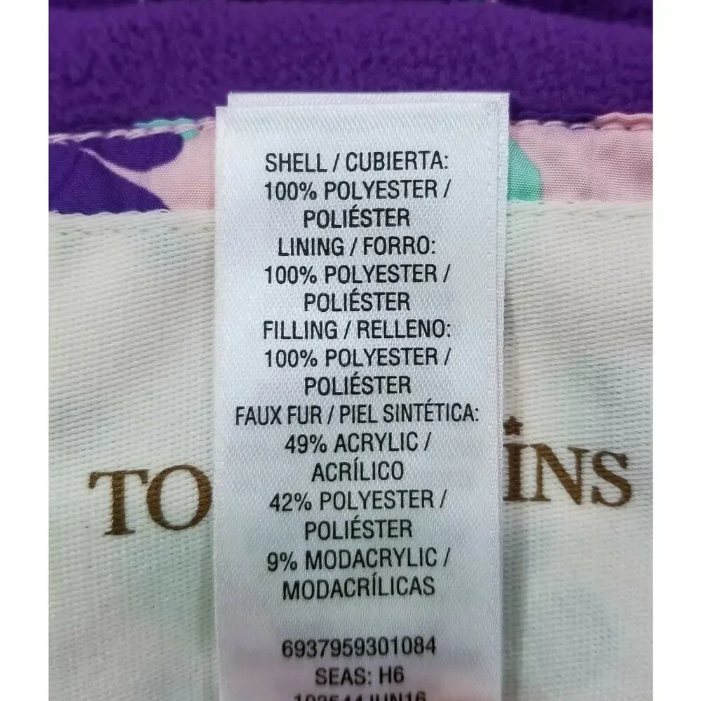 II) Infant Toughskins Waterproof Snow Jacket Bib Snow Pants Purple Leopard 12M